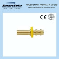 Reusable Braided Hose Brass Push-on Union Pneumatic Barb Pipe Fittings